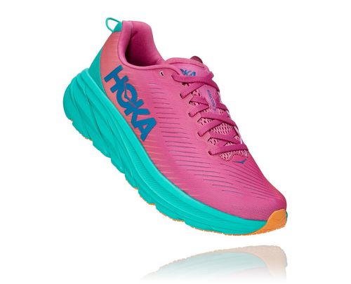 Hoka One One Dame Rincon 3 Road Løpesko Phlox Rosa /Atlantis Norge-54XIJ